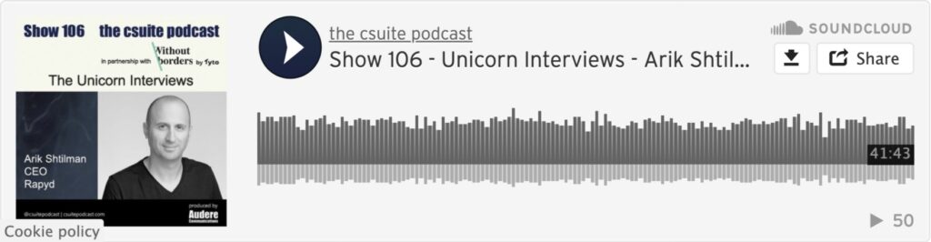 Play the Csuite Podcast interview with Arik