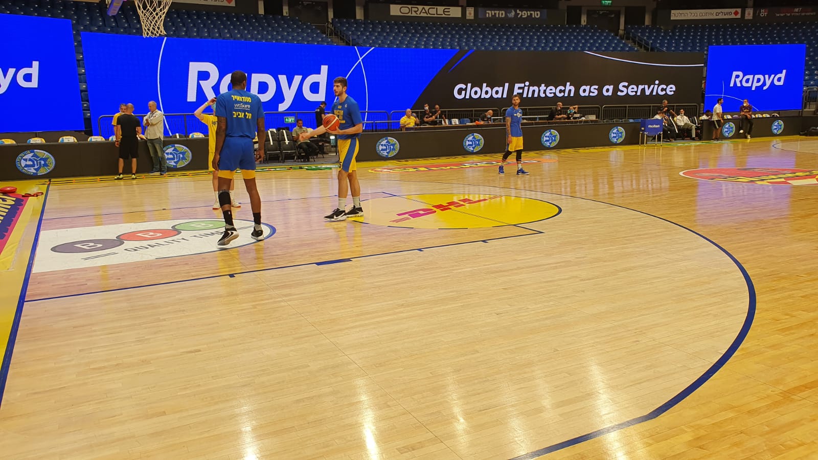 Rapyd featured on large screen at Maccabi FOX Tel Aviv game