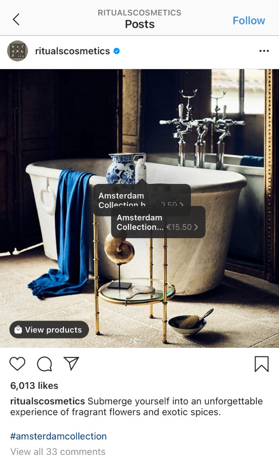 Rituals Shoppable Posts on Instagram