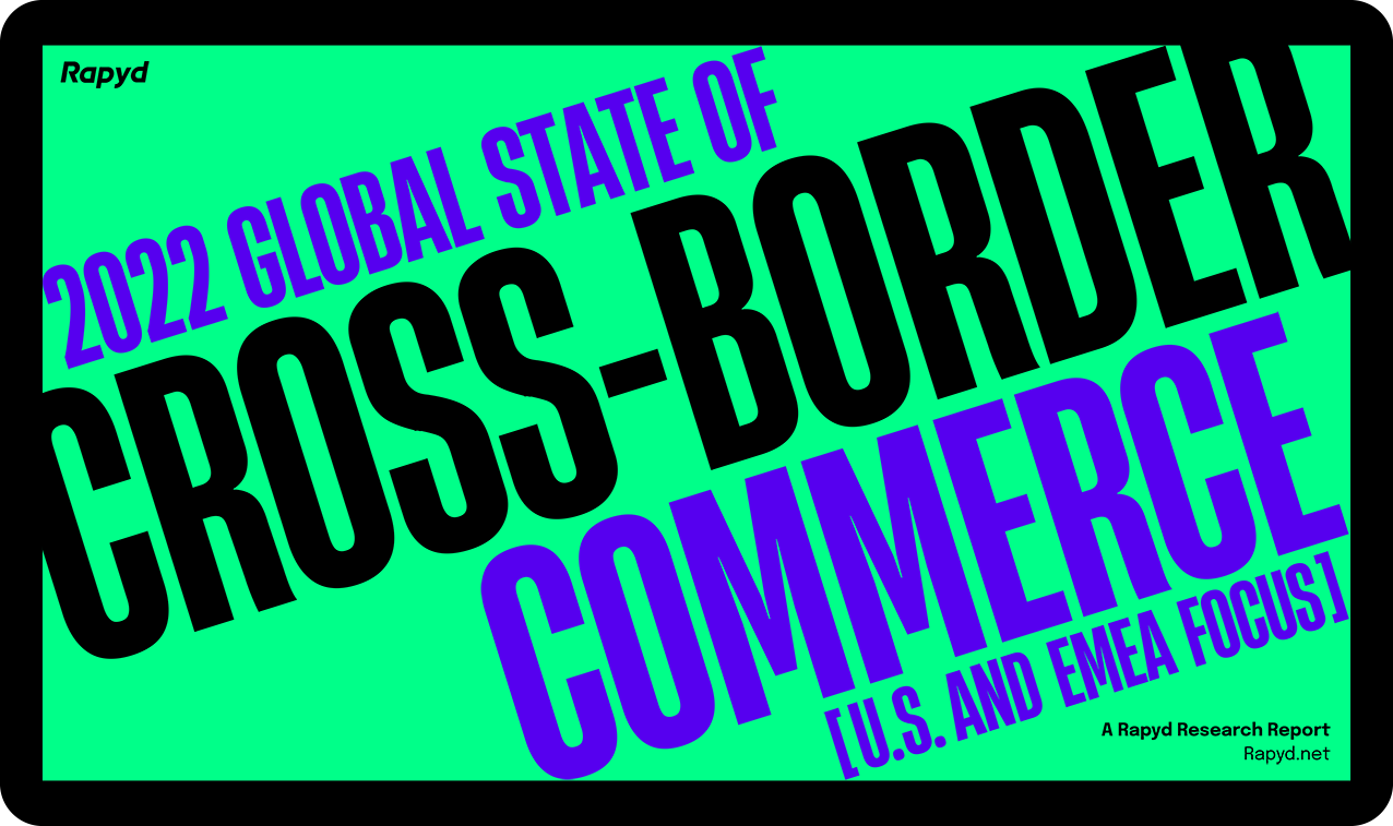 Global state of cross-border commerce ebook cover on an ipad