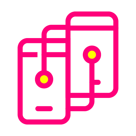 A message being sent between two phones representing payment links