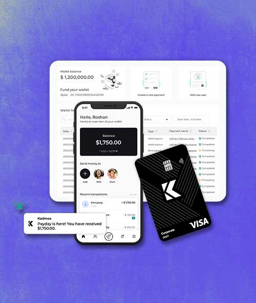 The Kadmos app, website and a Kadmos card