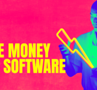 A Man Holds A Lightning Bolt Symbolizing The Knowledge To Make Money With Software.