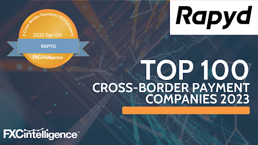 Top 100 cross-border companies 2023 report cover featuring Rapyd