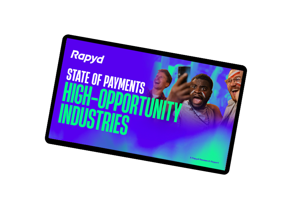 State of payments high-opportunity-industries inside a tablet ad
