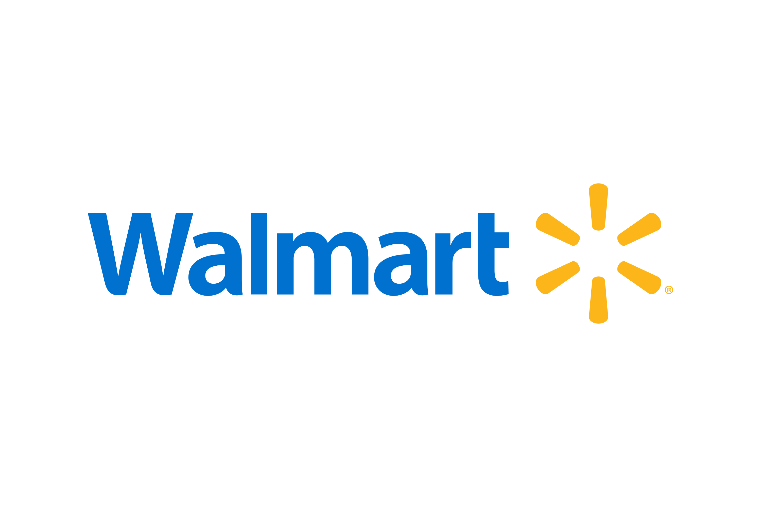 The Walmart logo representing accepting cash payments at Walmart.