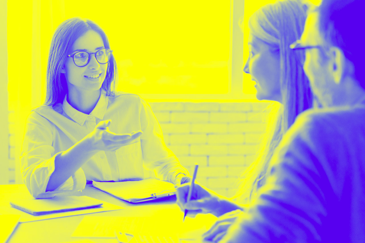 Insurance agent lawyer financial advisor broker discussing consulting mature middle-aged couple signing contract documents