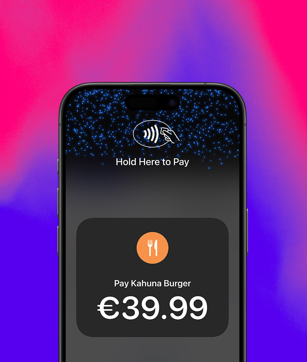 iPhone's screenshot: hold here to pay