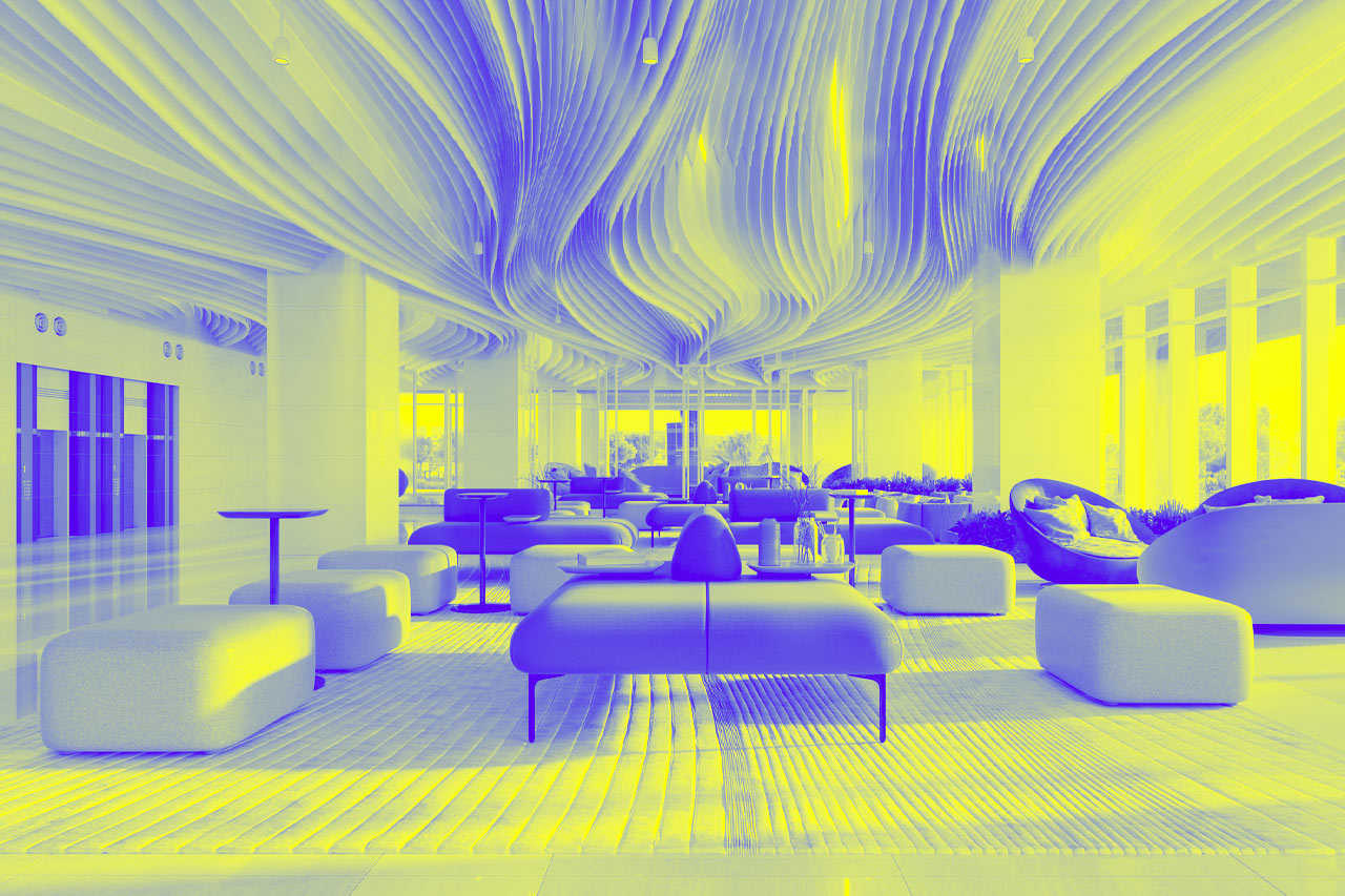 Luxury Hotel Waiting Area With Armchairs