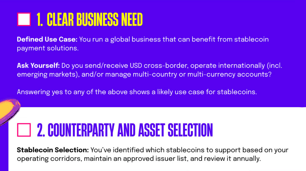 Stablecoin readiness checklist