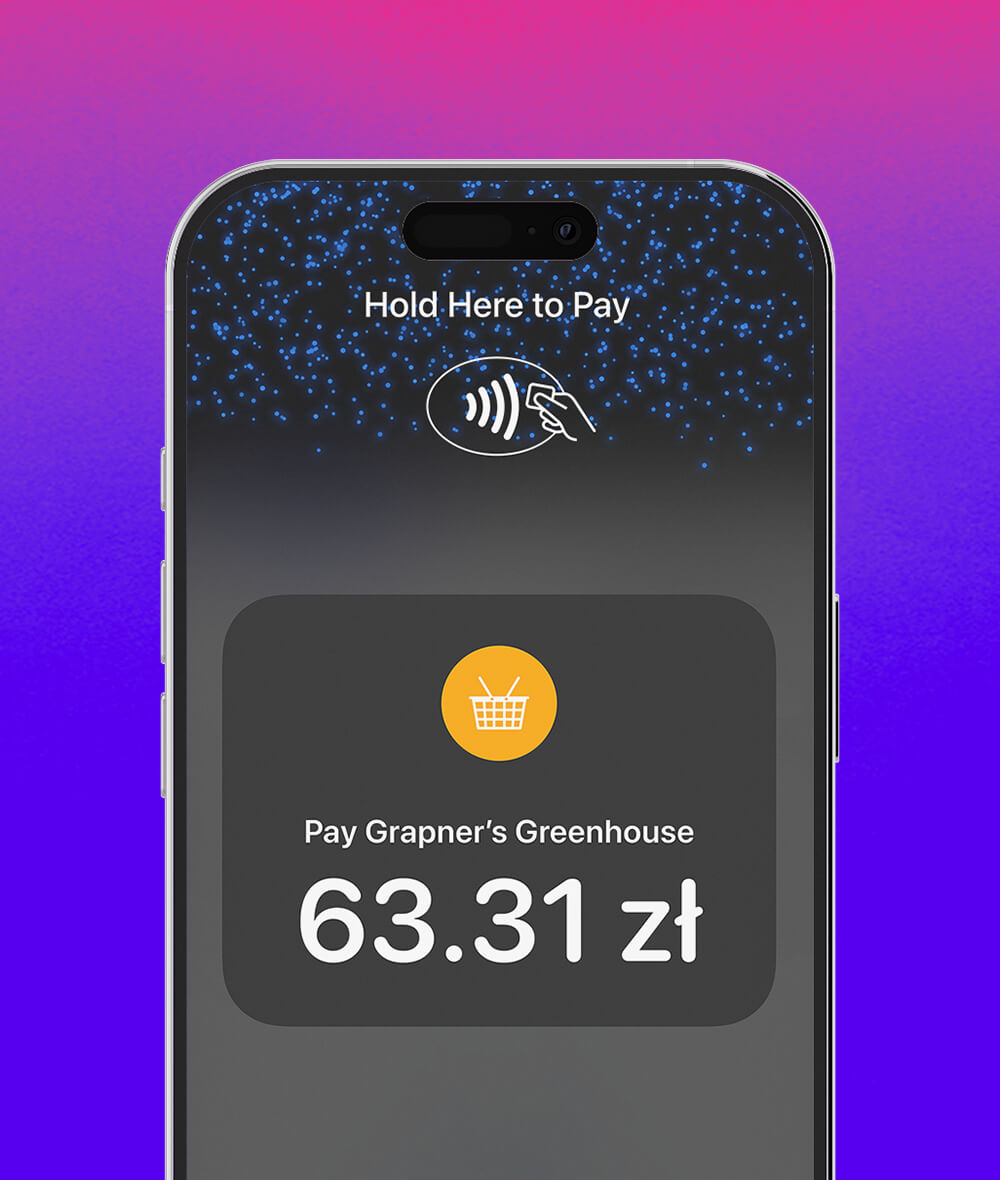 iPhone's screenshot: hold here to pay