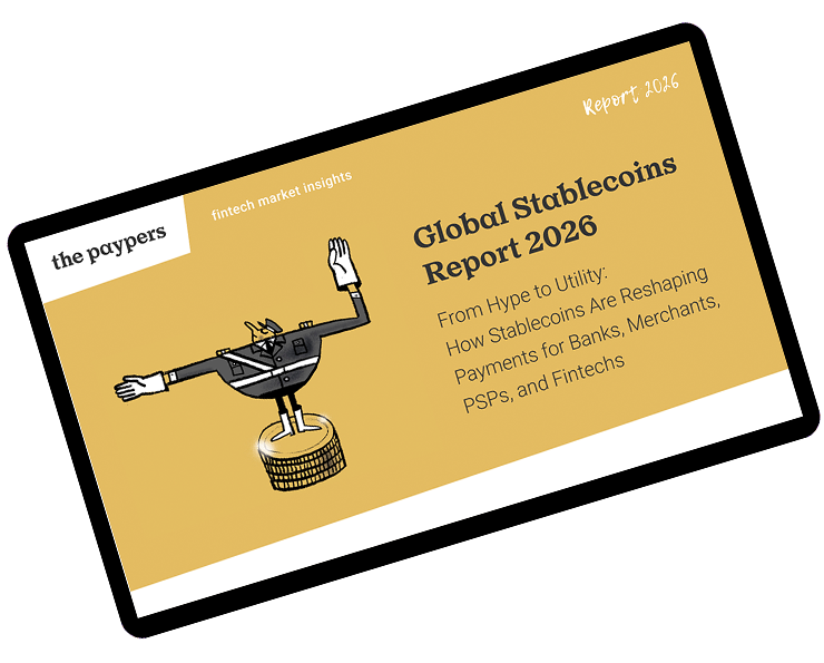 The Paypers Global Stablecoins Report 2026 inside a tablet
